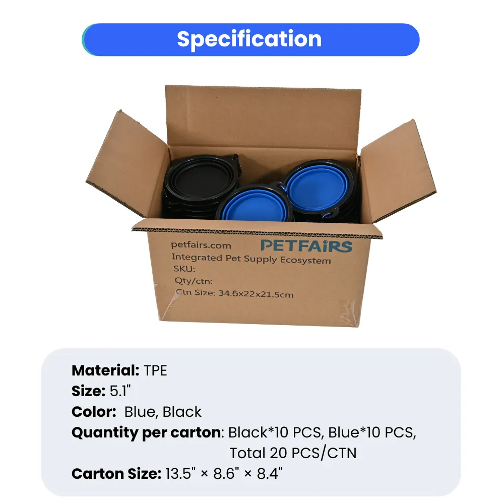 2 Pack Outdoor Pet Bowl