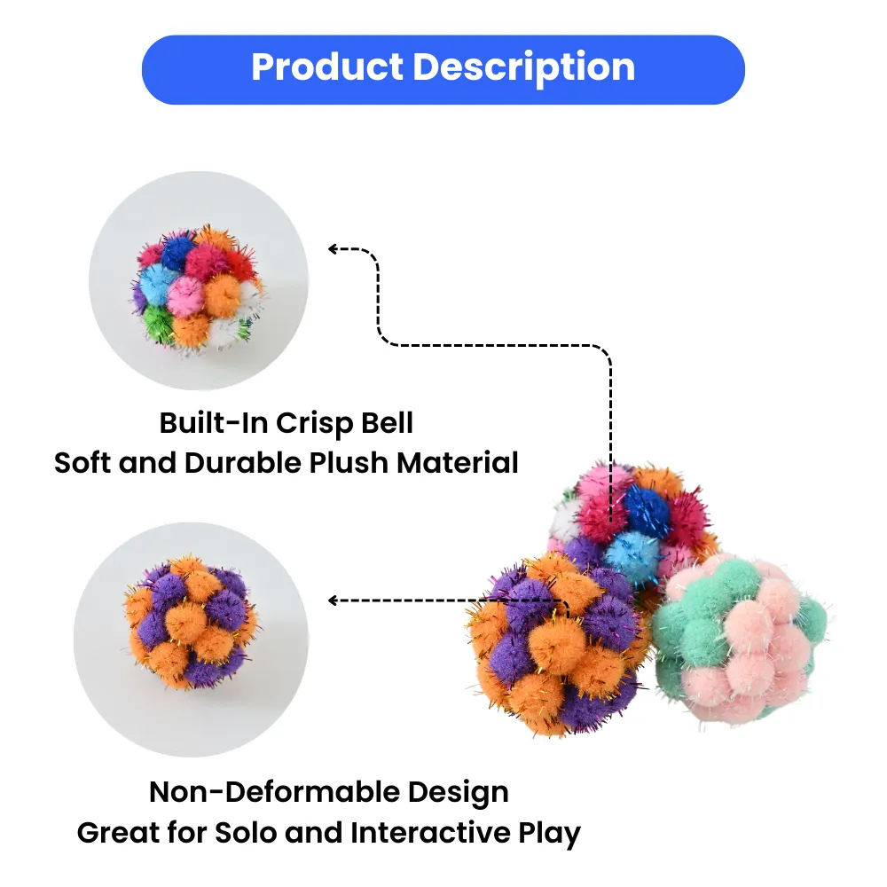 3 Pack Cat Interactive Ball Toy