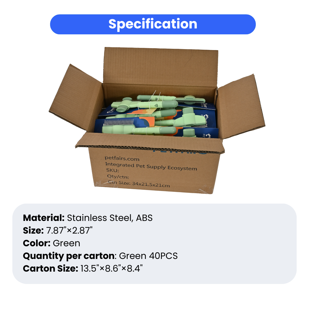 Cat brush with release button