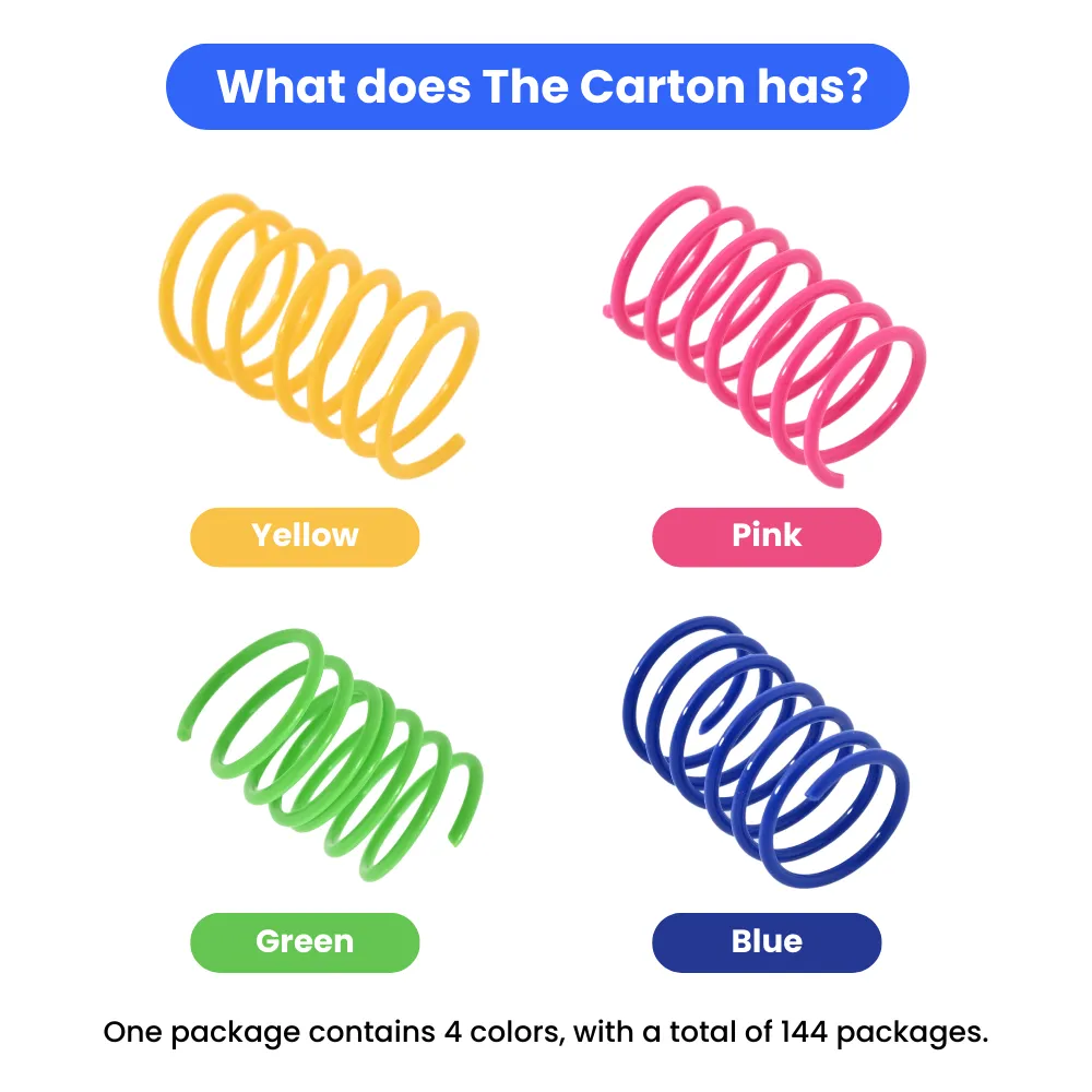 Colorful Cat Spring Toy