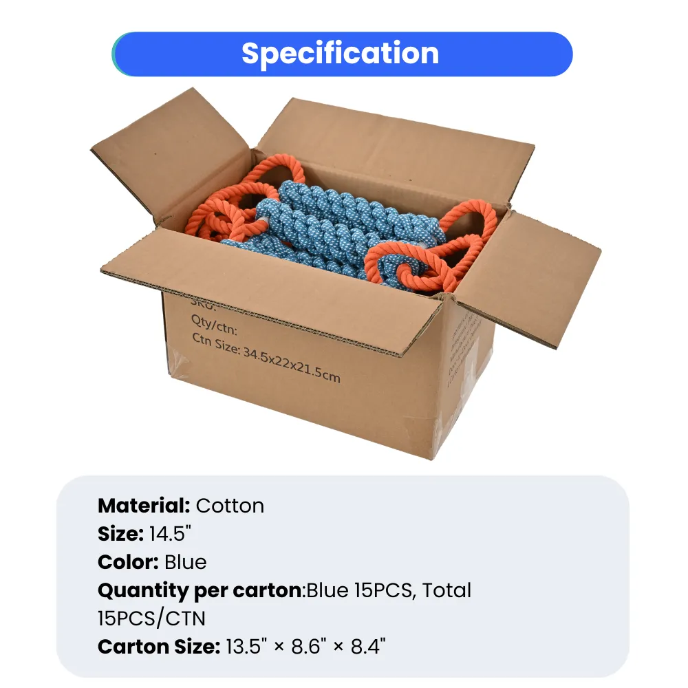 Custom Double Ring Dog Rope Toy