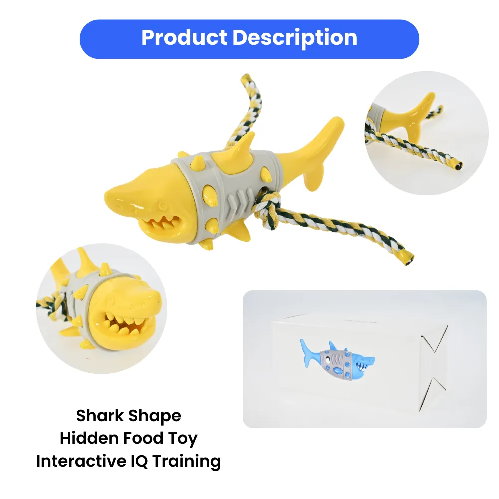 Custom Shark Shape Dog Chew Toy