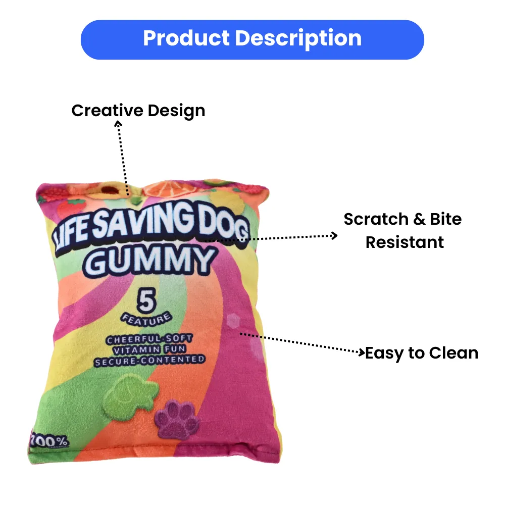 Dog Crinkle Plush Toy