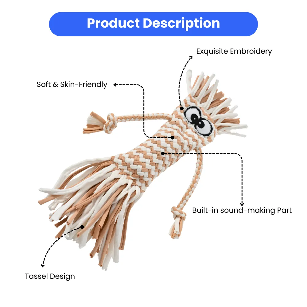 Dog Rope Toy with Squeaker