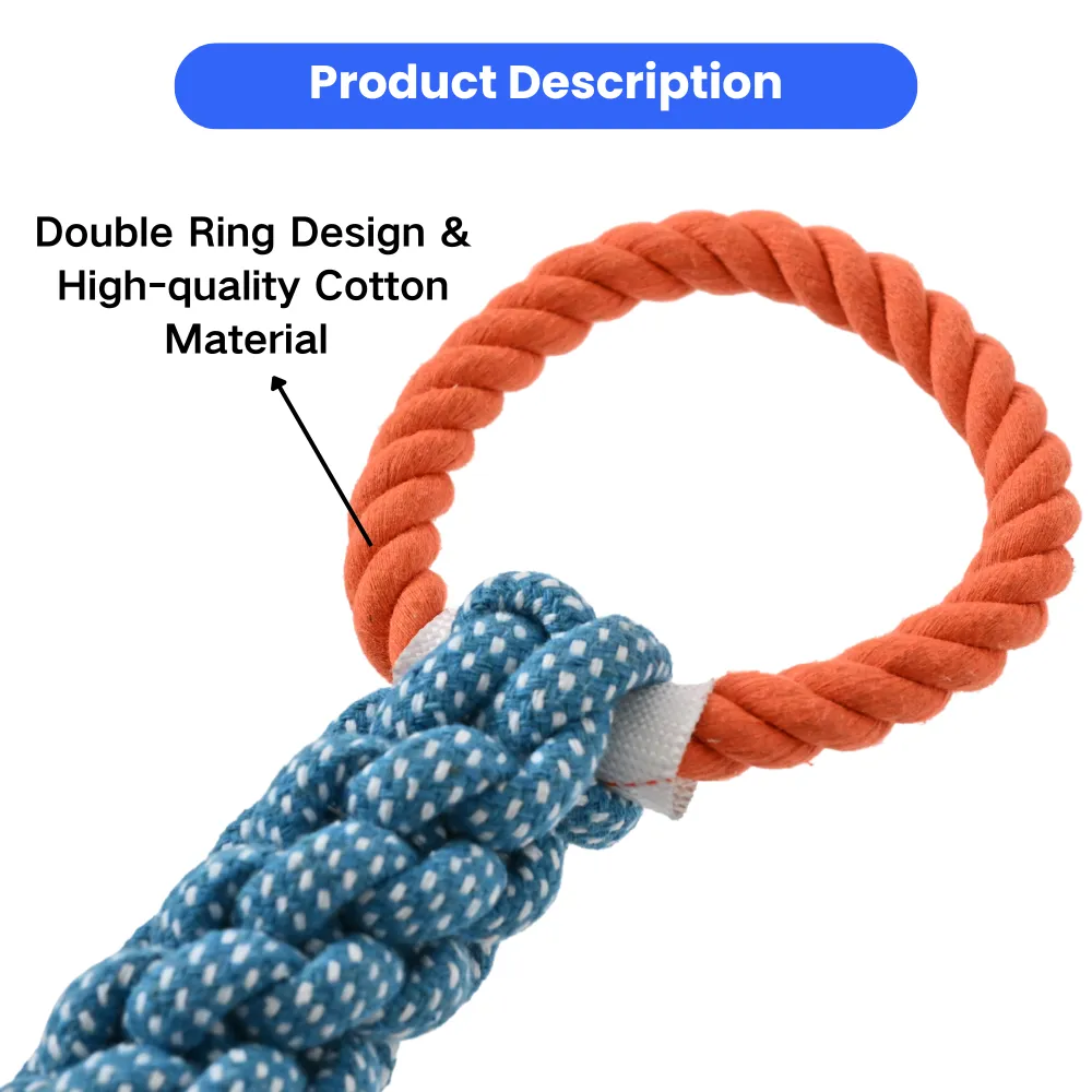 Factory Double Ring Dog Rope Toy
