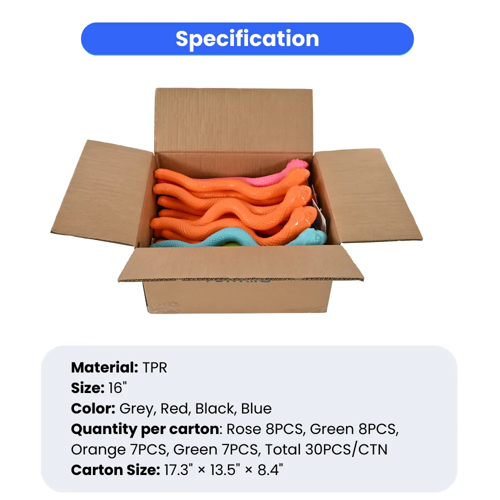 Hot Snake Shaped Dog TPR Toy