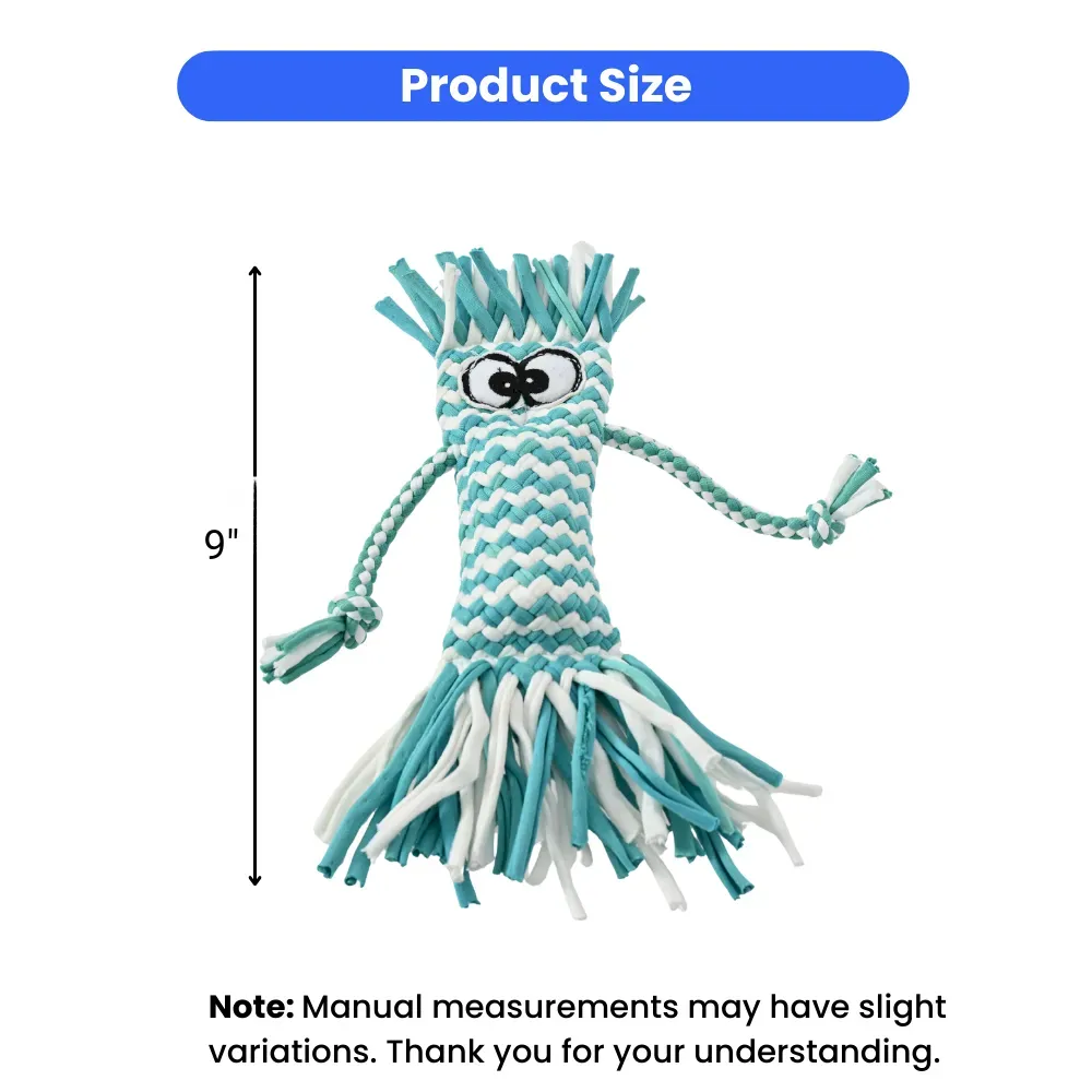 Interactive Dog Rope Toy with Squeaker