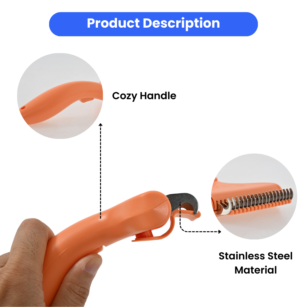 One-click release pet comb