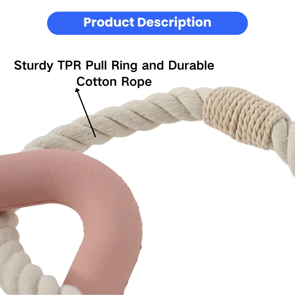 Pet Dog Pull Ring Toy with Rope