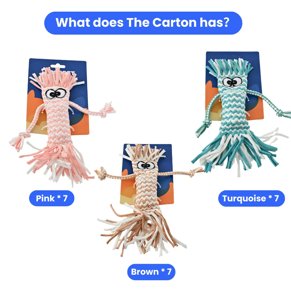 Pet Rope Toy with Squeaker