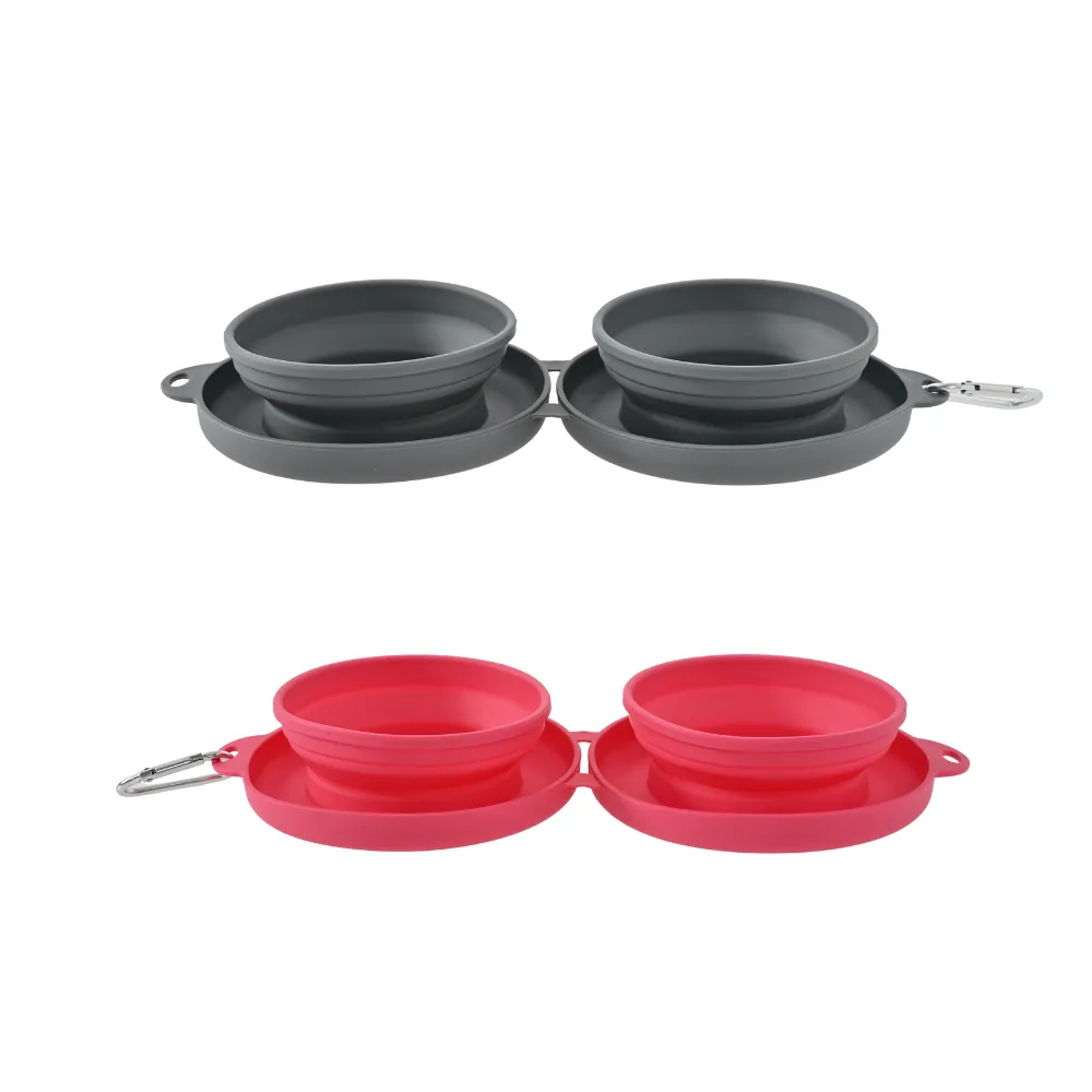 Portable Pet Double Bowl