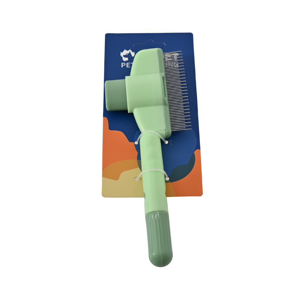 Self-cleaning pet comb