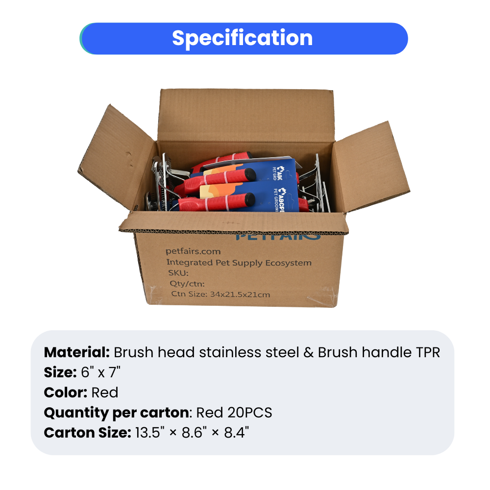 Shedding brush for large breeds