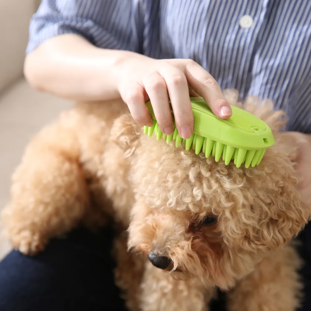 Silicone pet grooming accessory