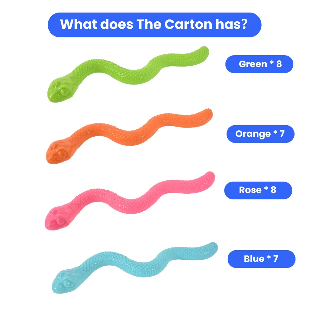 Snake Shaped Dog TPR Toy