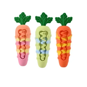 Squeaky Carrot Dog Toy