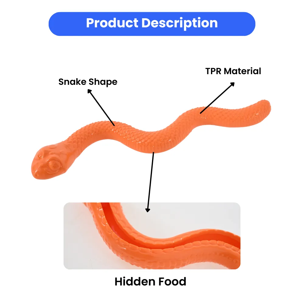 Supplier Snake Shaped Dog TPR Toy