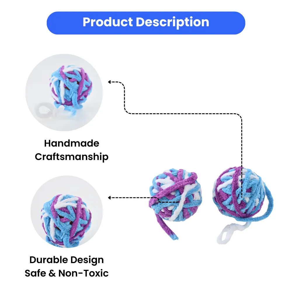 Toy Colorful Cat Ball (Set of 2)