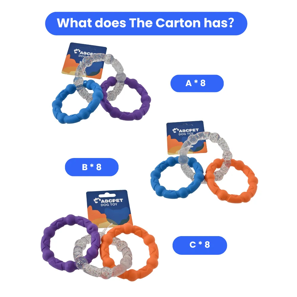 Wholesale Dog 3 Ring Chew Toy