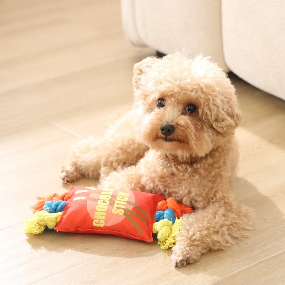 dog oxford toy with rope sound making