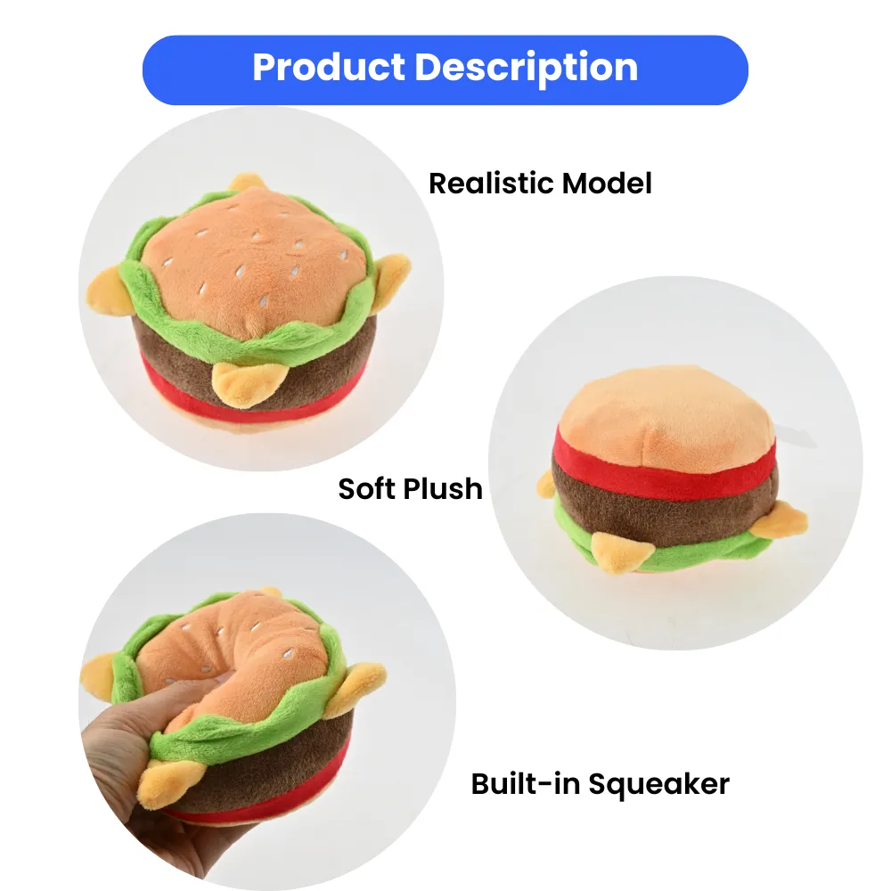 hamburger dog toy