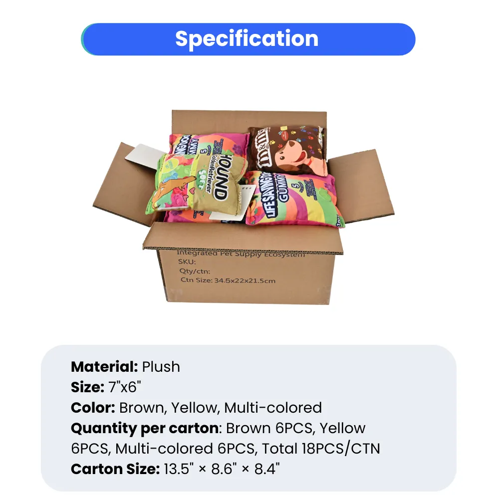 multi- color Dog Plush Toy