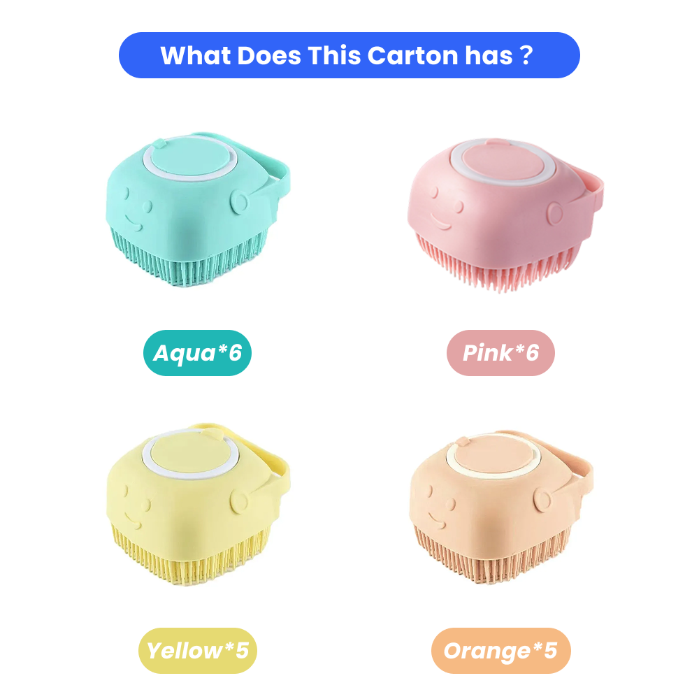 pet bath and massage brush