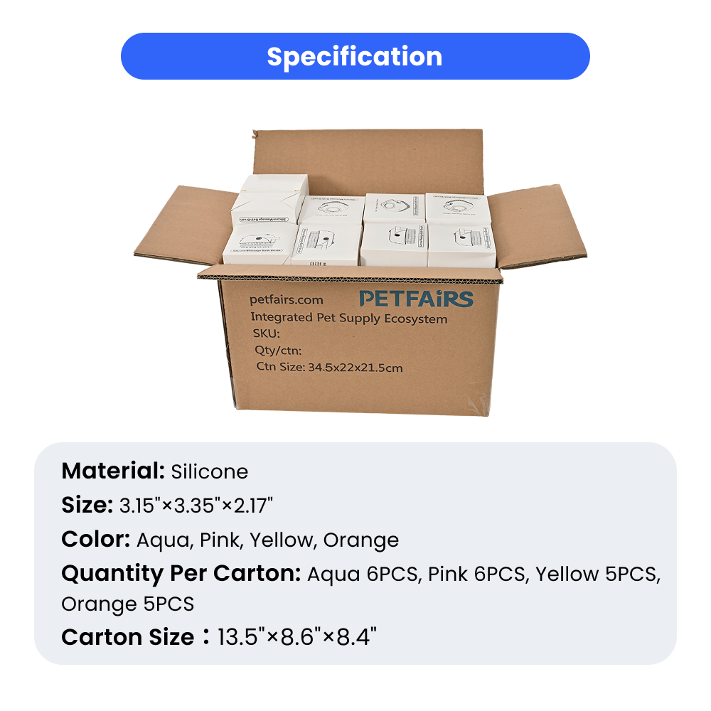 pet bath shampoo massager brush