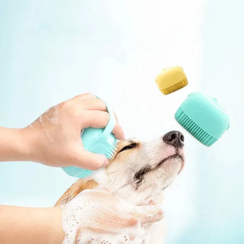 pet grooming massage bath brush silicone