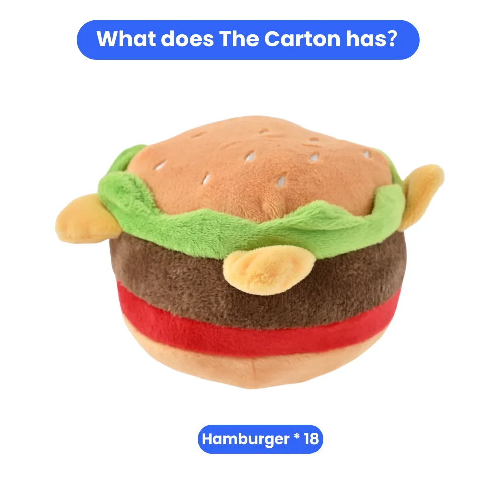 plush hamburge dog toy