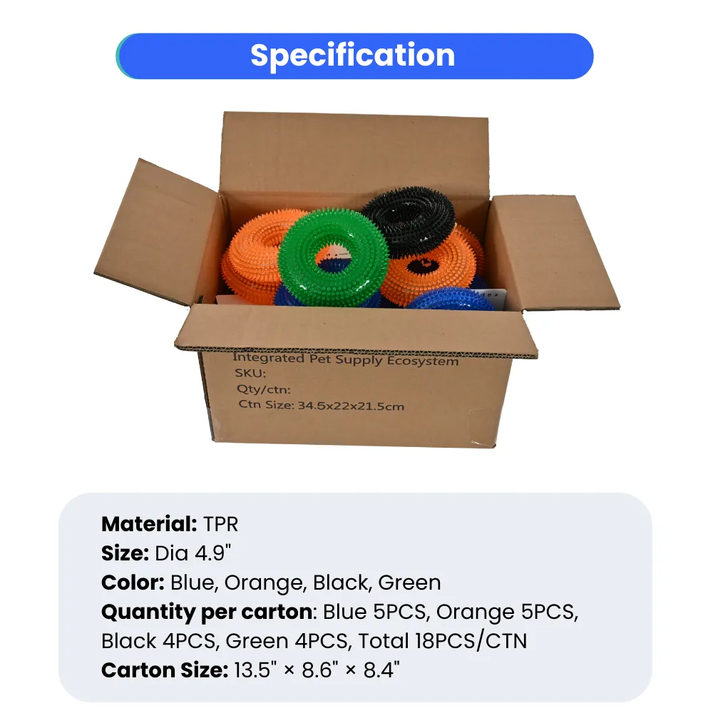 tpr spiked ring dog toy