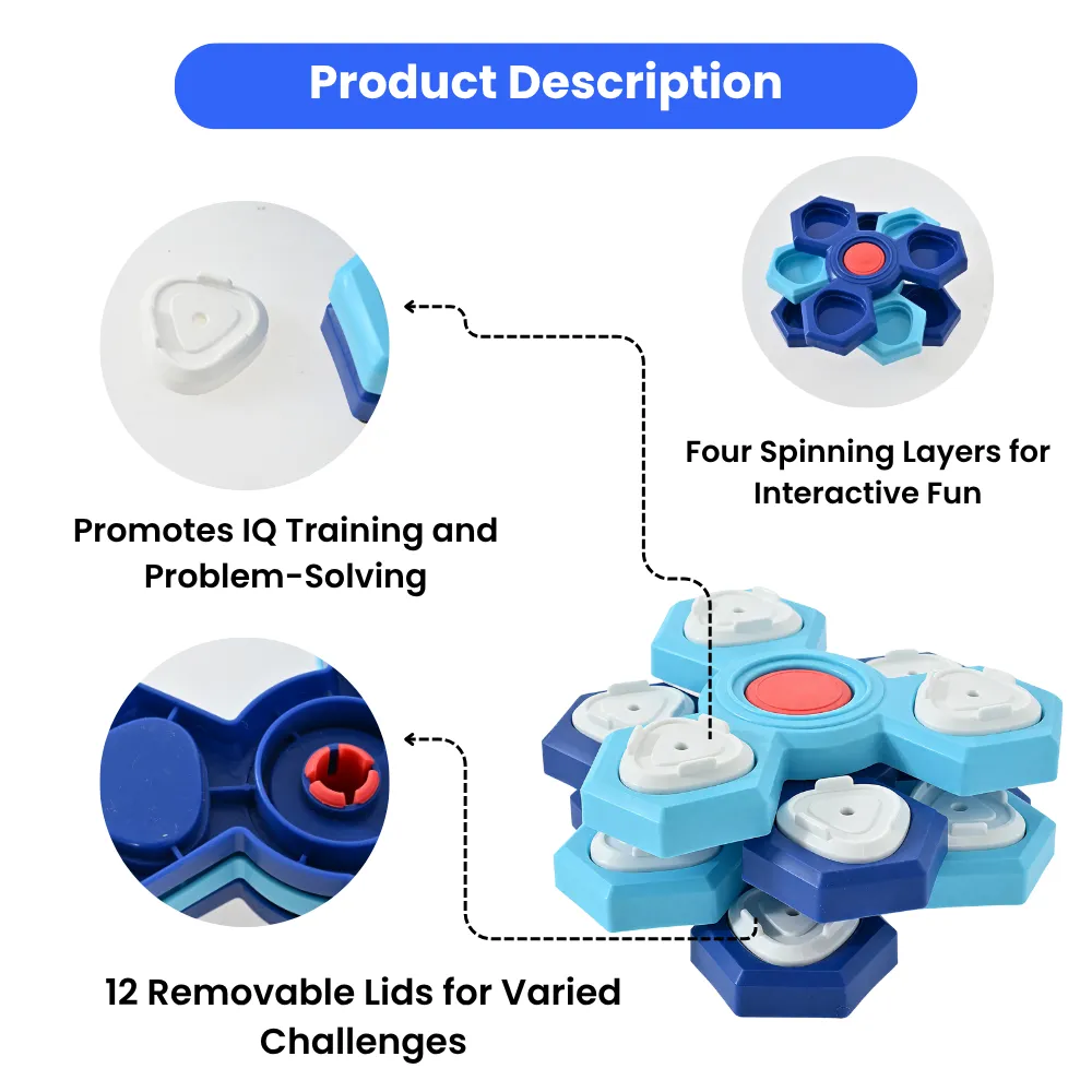 Anti-Slip Interactive Dog Slow Feeder Bowl, 4-Layer PP Design, 10pcsCarton