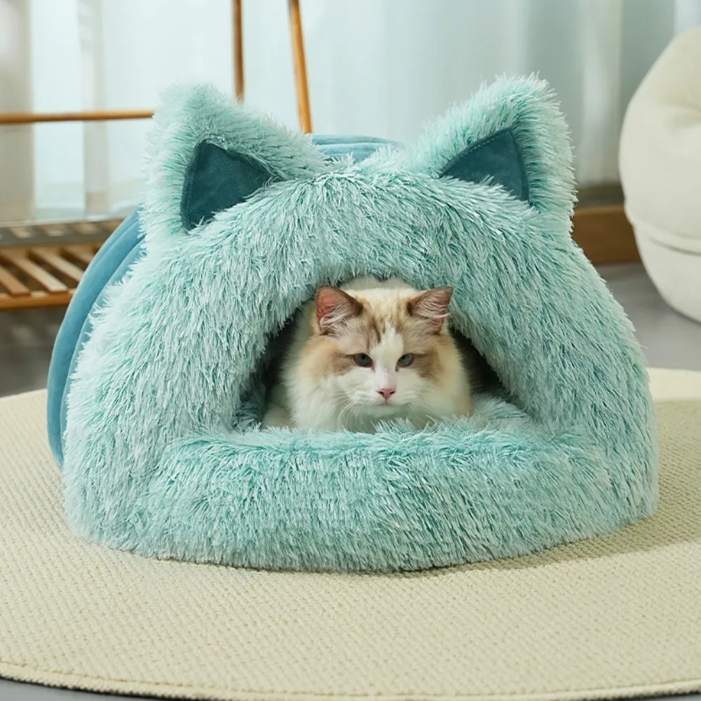 Bulk L Size Fluffy Cat Ear Pet Bed