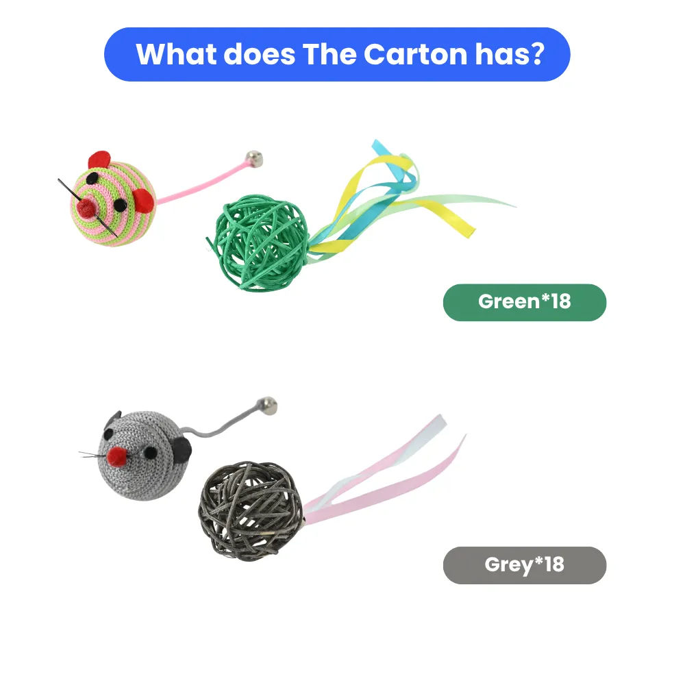 Cat Ball Toy Set Color