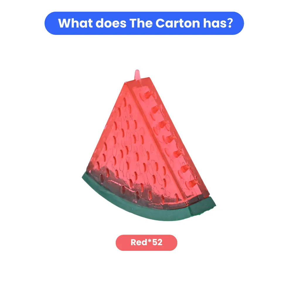 Dog Watermelon TPR Cooling Toy with Squeaker, Red, 52pcsCarton