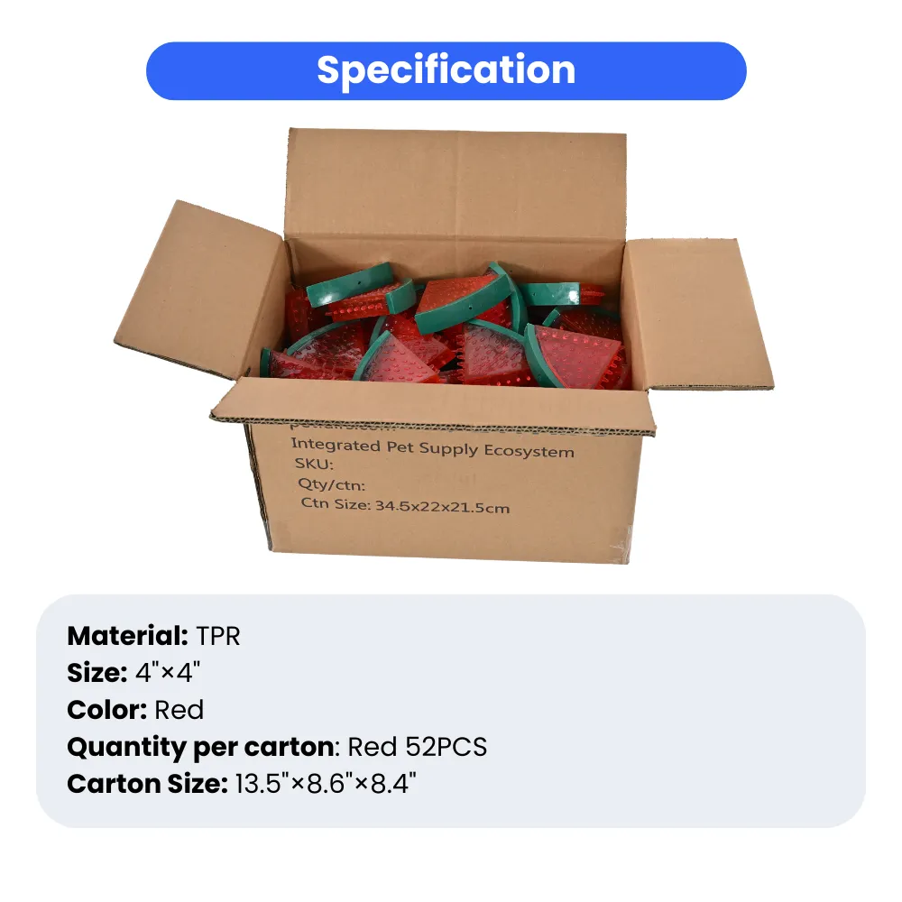 Dog Watermelon TPR Cooling Toy with Squeaker, Red, 52pcsCartonSpecification