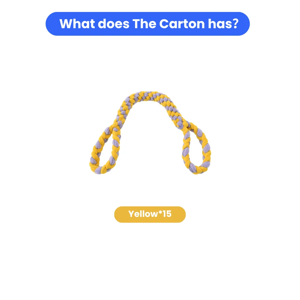 Double Handle Pet Dog Rope Toy color