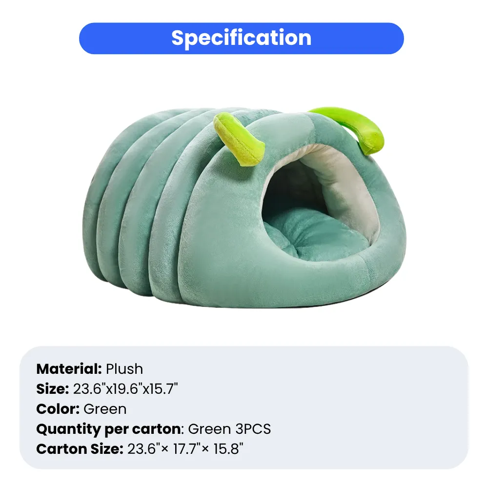 Durable Soft Caterpillar Pet Bed