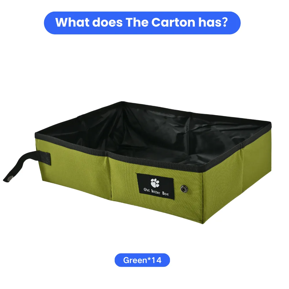 Green Foldable Cat Litter Box