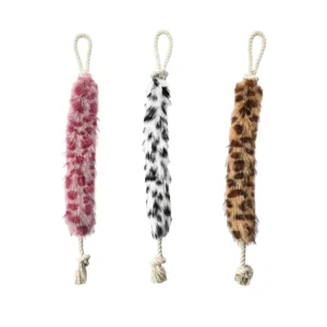 Long Tail Plush Dog Toy with Rope