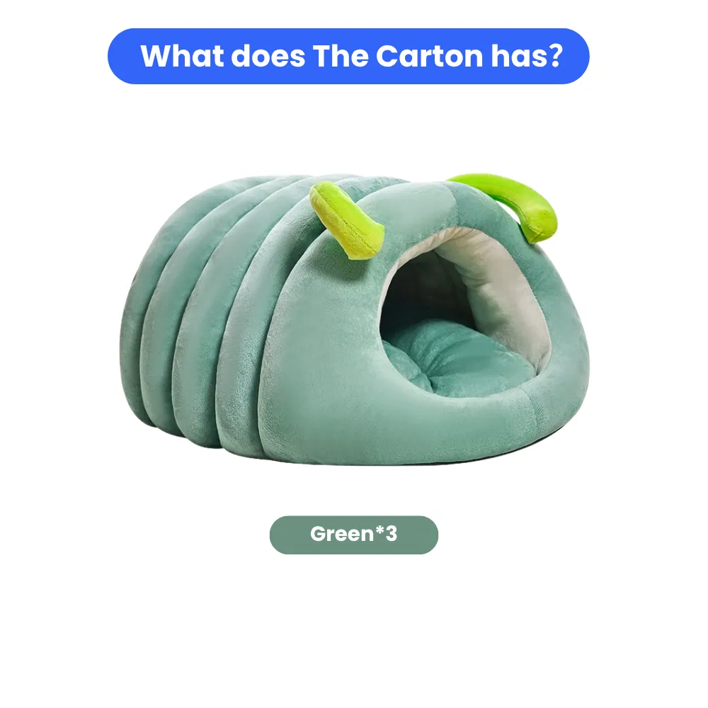 Medium Soft Caterpillar Pet Bed