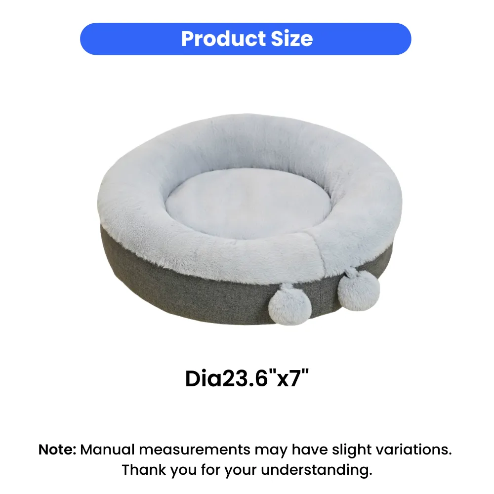 Plush Round Pet Bed Size