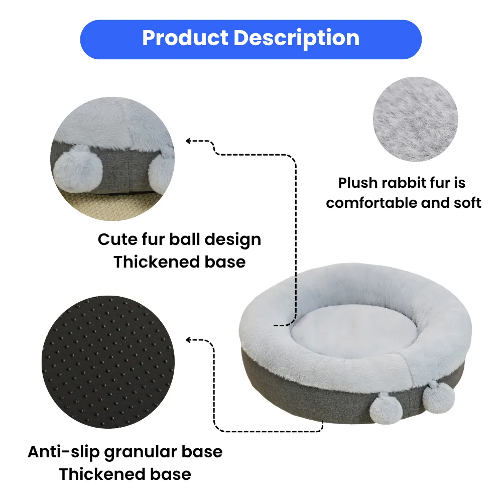 Plush Round Pet Bed bulk