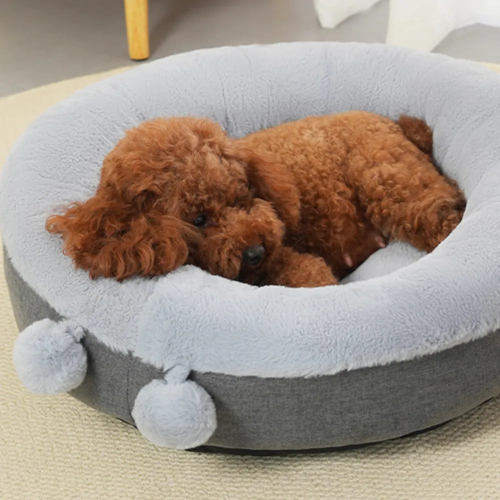 Plush Round Pet Bed supplier