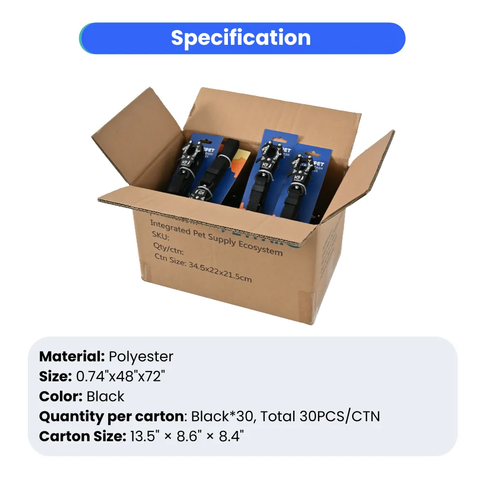 Polyester Waist Leash, Black Color, 30 pcsCarton