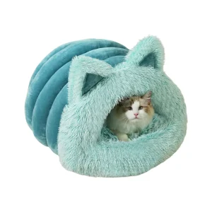 Soft Plush Enclosed Cat Cave