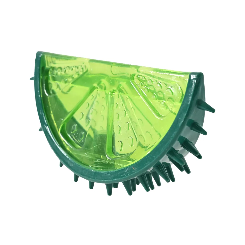 Watermelon Dog TPR Cooling Toy with Squeaker, Green,