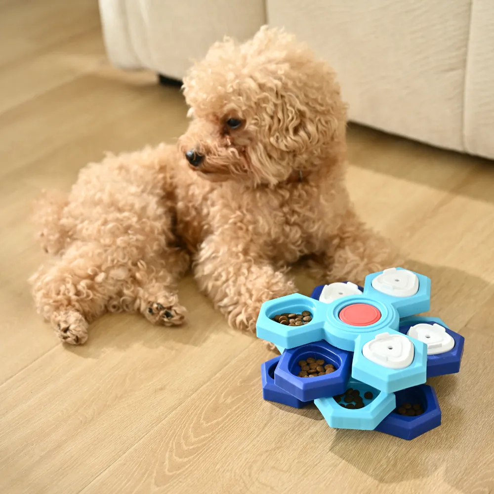 Wholesale Anti-Slip Interactive Dog Slow Feeder Bowl, 4-Layer PP Design, 10pcsCarton