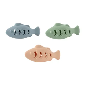 Wholesale Cat Silicone Food Grade Fish Toy, 2 Assorted Colors, 60pcsCarton