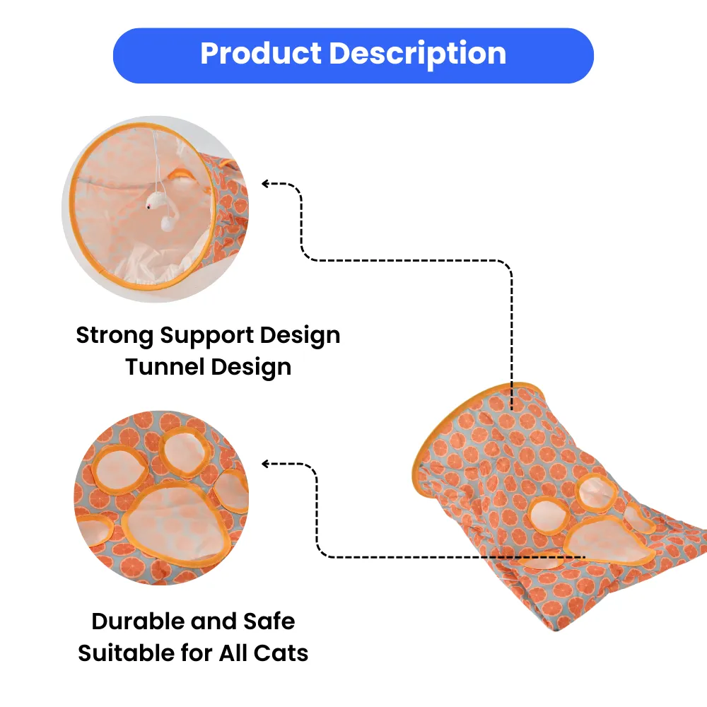 Wholesale Collapsible Cat Tunnel Bag Toy, 17.7x19.6, 2 Assorted Colors, 20pcsCarton